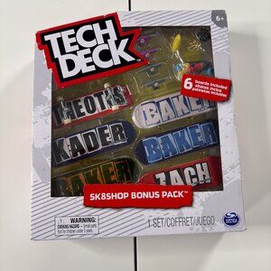 Tech Deck SK8Shop Bonus Pack – 6 Baker Fingerboards (Theotis, Kader, Zach, Hawn,